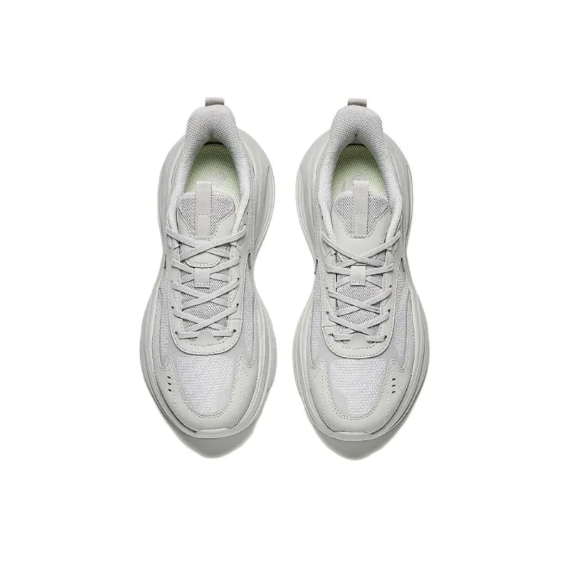 CHAOJIANTA Wear-Resistant Slip-Resistant Height Increasing Low-Top Chunky Sneakers Women's Beige Pink Gray-2