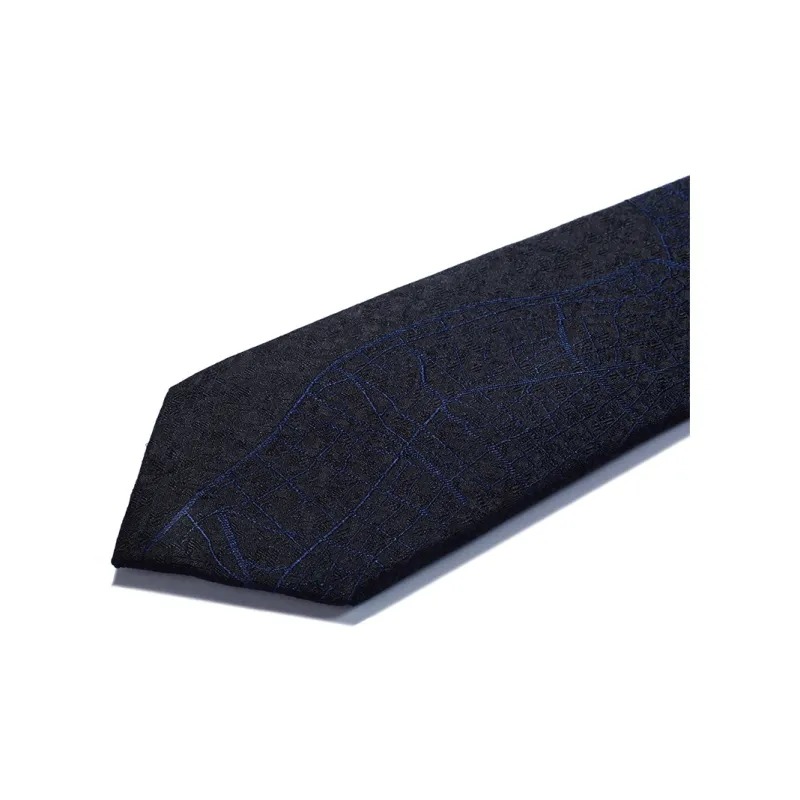 WILLIAM MILTON Silk Ties Men's Dark Blue High End Mulberry Silk Accessories Gift Box Set-4