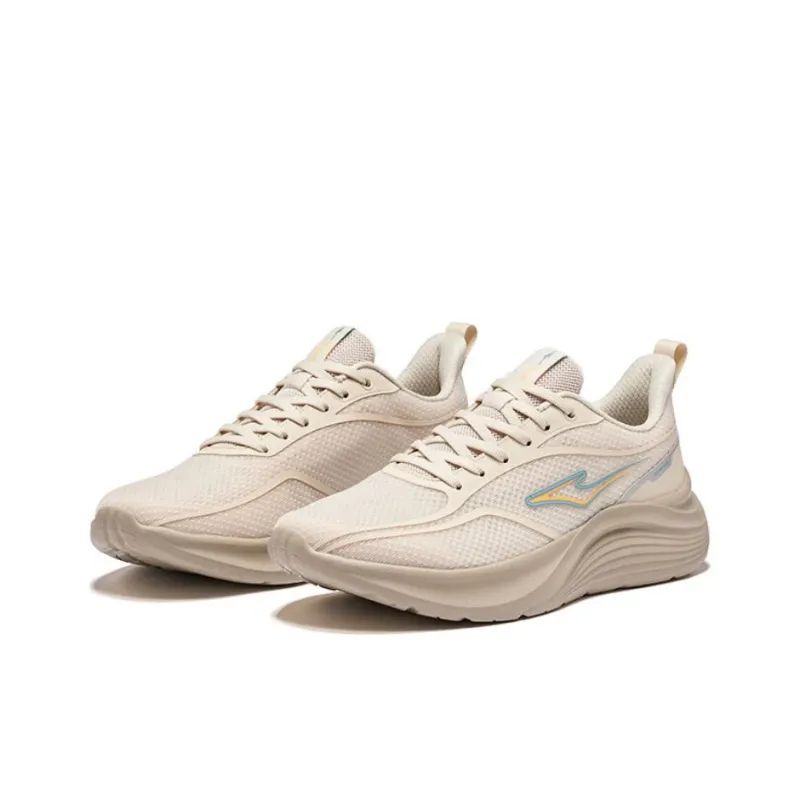 Erke Meteor Slip Resistant Cushioning And Breathable Low Top Casual Running Shoes Men's Eggnog Cream Gray-2