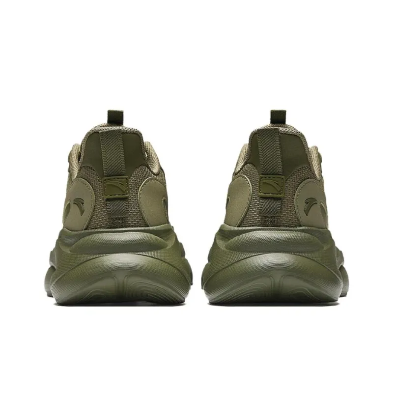 CHAOJIANTA Slip Resistant Breathable Height Increasing Low Top Chunky Sneakers Men's Green-3
