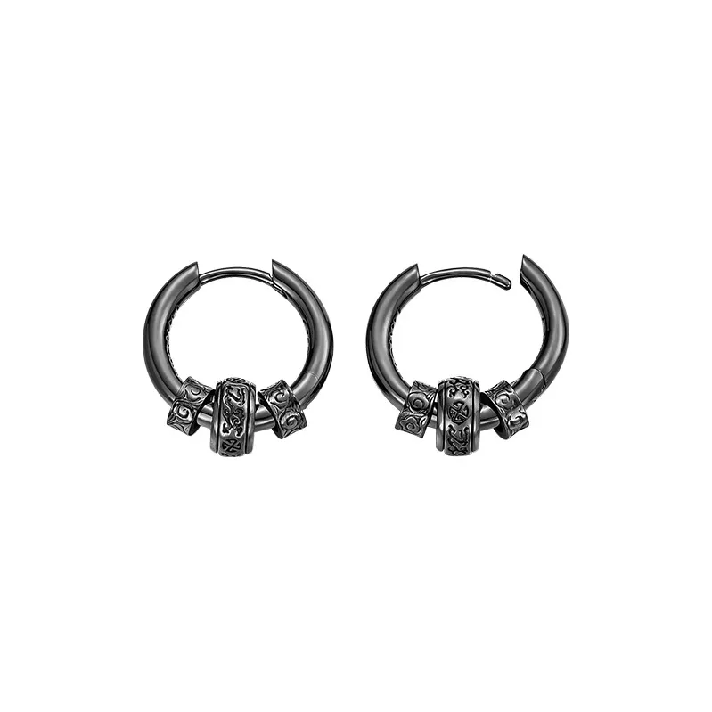 MYSH 925 Sterling Silver Earrings Men's-5
