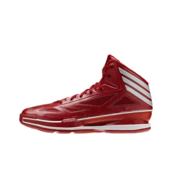 Adidas Adizero Crazy Cushioned Slip-Resistant Mid-Top Basketball Shoes Men's Red