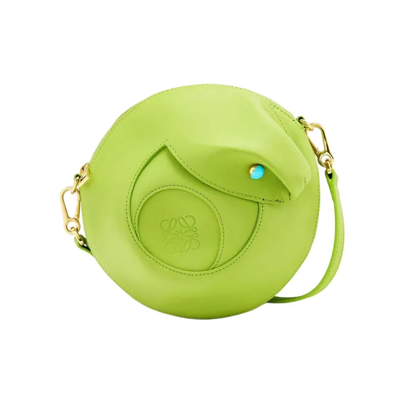 LOEWE Cow Leather Shoulder Bag Women's Pea Green-1