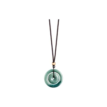 Emerald Bean Type Necklaces Unisex