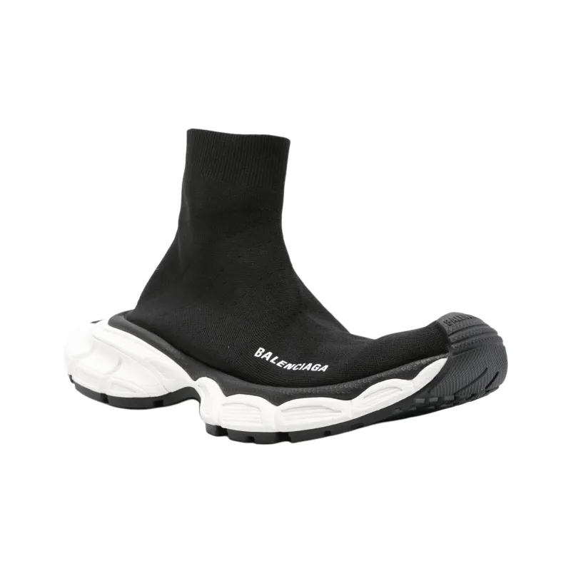 Balenciaga 3XL Speed High Top Casual Shoes Men's Black-2