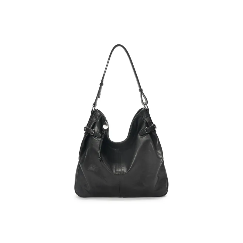 JONBAG Synthetic Leather Shoulder Bag Large Size Women's Hazelnut Brown/Black/White-9