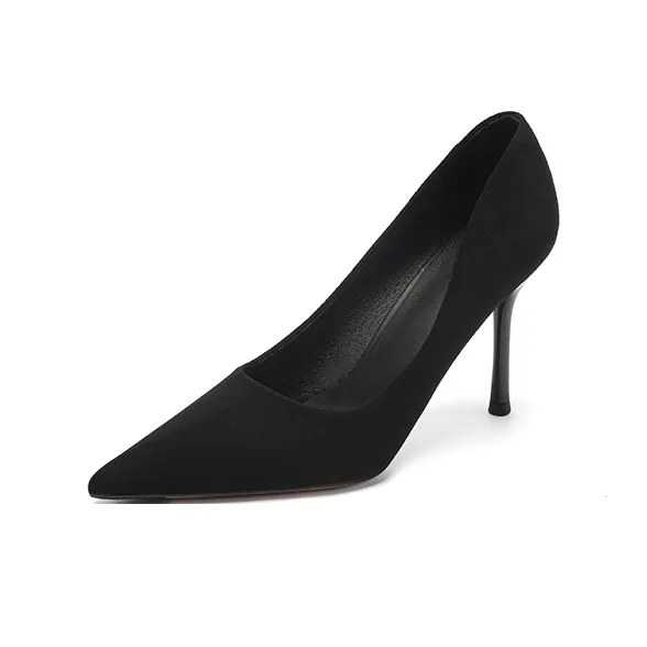 YAFEI XUANYU Slim Heel High Heels Women's Black-0