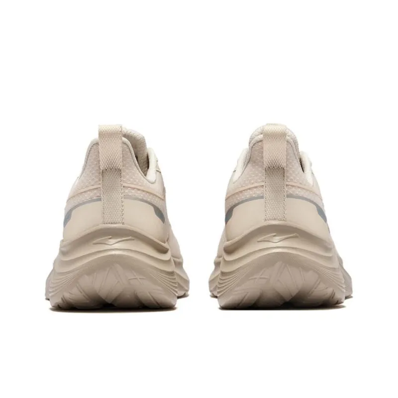 Erke Meteor Slip Resistant Cushioning And Breathable Low Top Casual Running Shoes Men's Eggnog Cream Gray-4