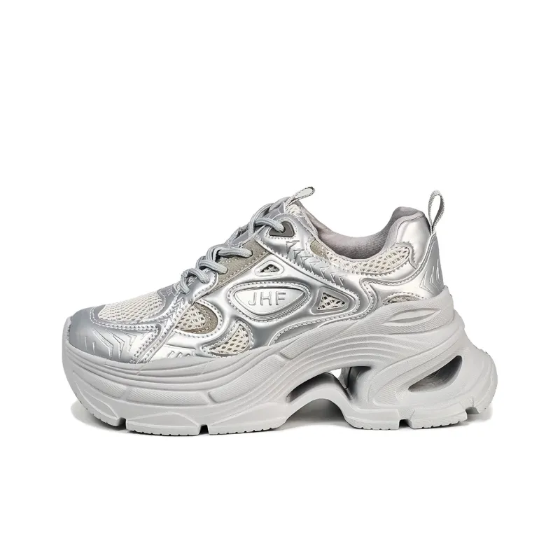 JEHURFIE Breathable Moisture Wicking Lightweight Height Increasing Low Top Chunky Sneakers Women's-8