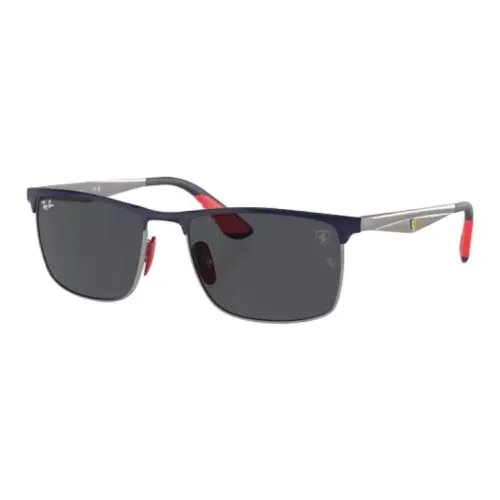 RayBan Metal Square Sunglasses Unisex Blue