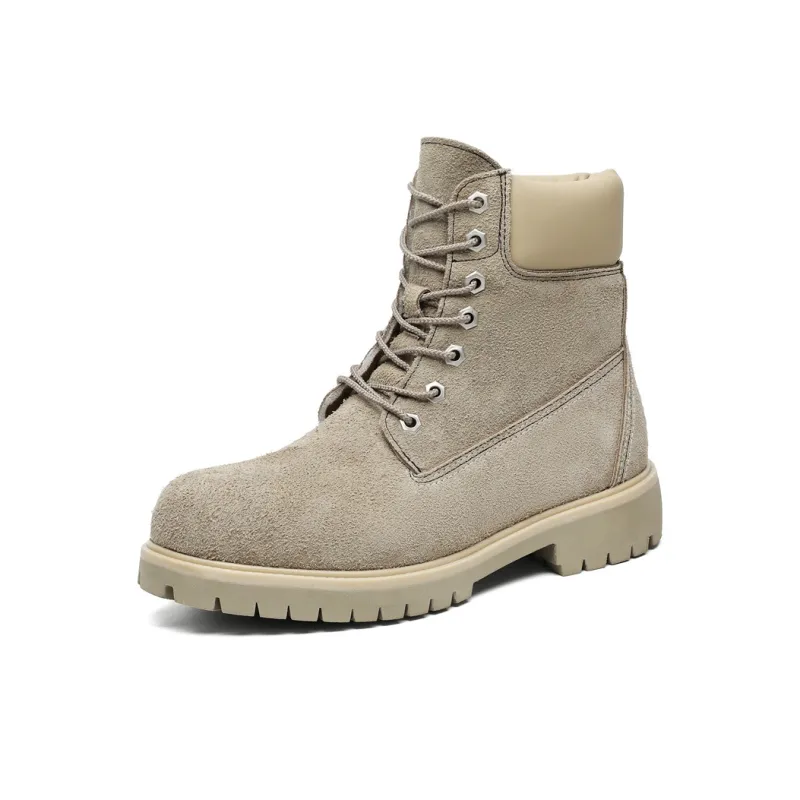 WEISHIBANGWEI Short Martin Boot Unisex Khaki-0