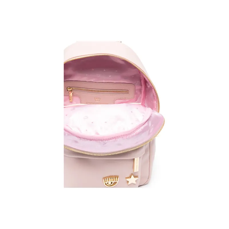 CHIARA FERRAGNI Eyelike Polyurethane Resin Backpack Women's Light Pink-4