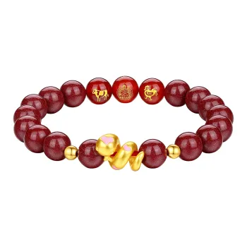 SEVEN COOK Reconstructed Cinnabar Bracelets Women's