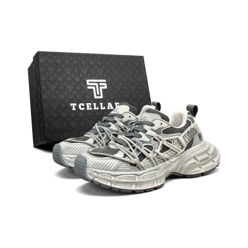 TCELLARS Cushioning, Abrasion Resistant, Height Increasing Low Top Chunky Sneakers Men's-9