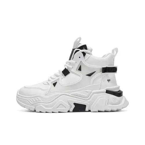 NANJIREN Cushioning Slip Resistant Coverage Support Height Increasing High Top Casual Shoes Men's