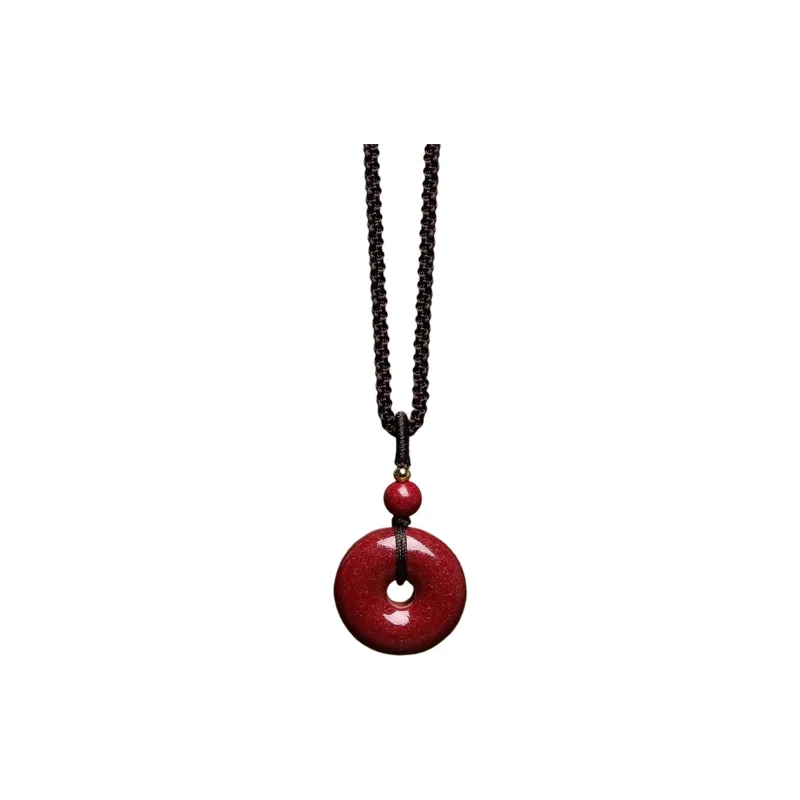 Emerald Reconstructed Cinnabar Necklaces Unisex-7