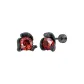 Snake-Shaped Red Rose Ear Studs[1 Pair]