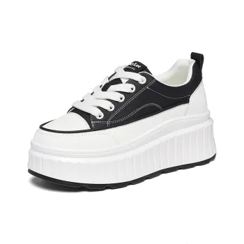 Golden Silk Rabbit Anti Slip And Wear Resistant Height Increasing Low Top Skateboard Shoes Women's