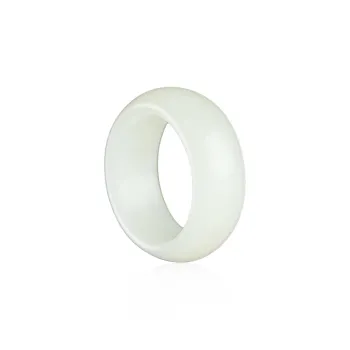 BYTHERE Hetian Jade Rings Pale Greenish White Jade Men's