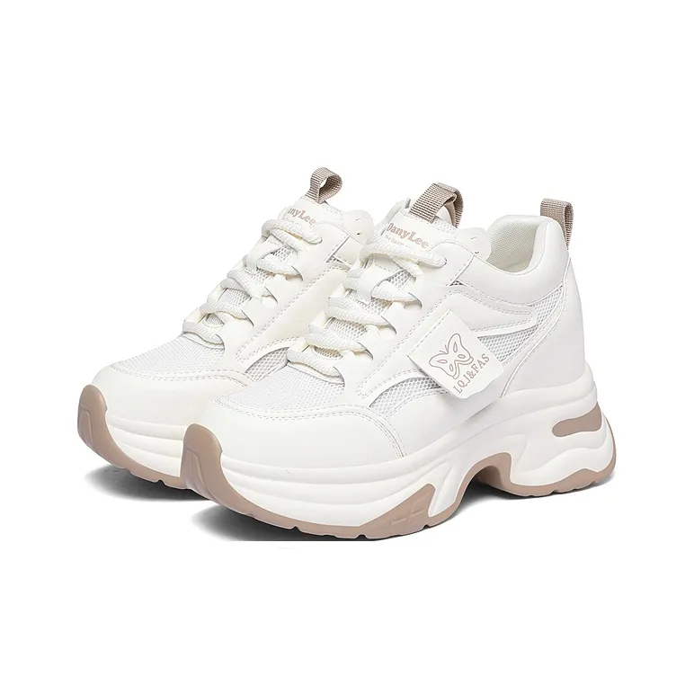 Golden Silk Rabbit Low Top Chunky Sneakers Women's-7