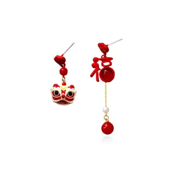 SHEEHHYY Alloy/drip Oil Stud Earrings Unisex
