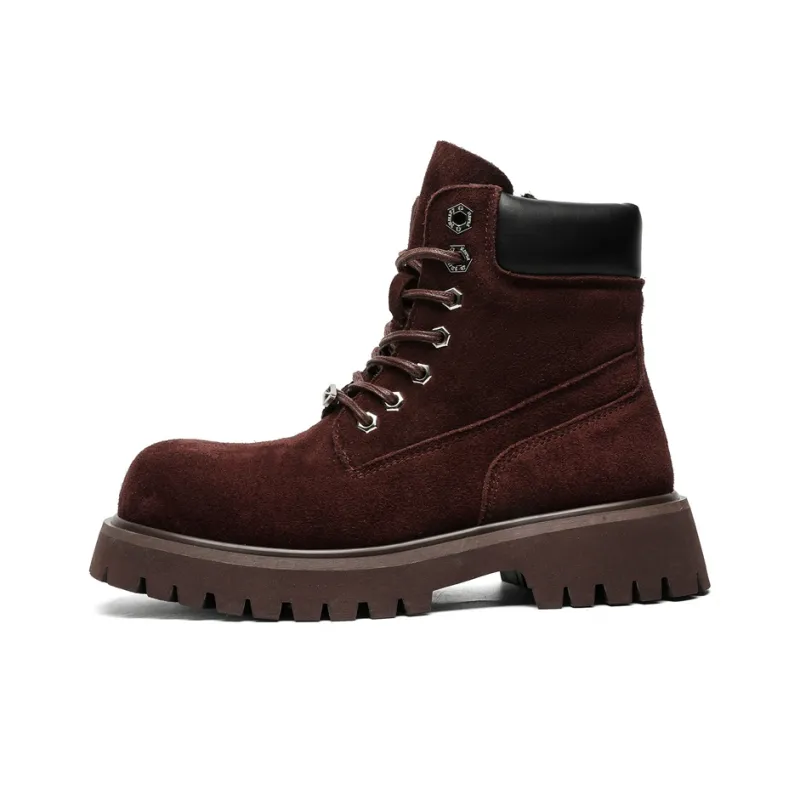 WEISHIBANGWEI Short Mid Calf Martin Boot Men's-7
