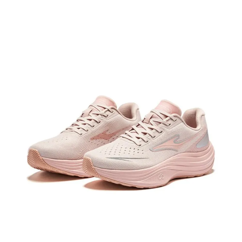 Erke Cushioning Anti Slip And Wear Resistant Low Top Casual Running Shoes Women's Pink Gray-2
