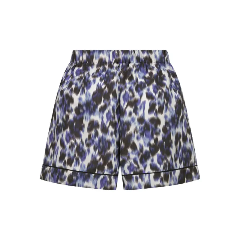 DIOR Wildior Silk Twill Casual Shorts Women's Blue-1