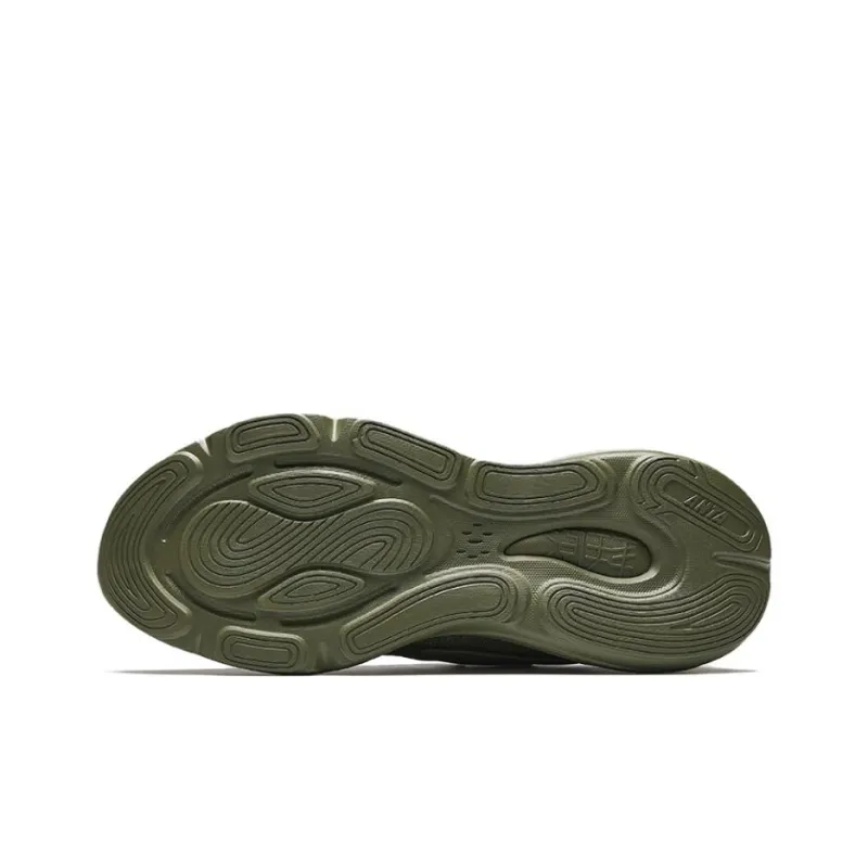 CHAOJIANTA Slip Resistant Breathable Height Increasing Low Top Chunky Sneakers Men's Green-4