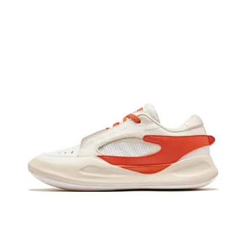 Erke No Double 3ma Anti-Slip And Wear-Resistant Height Increasing Low-Top Skateboard Shoes Men's Beige Orange