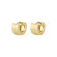 Gold (5mm) Brushed Clip-on Earrings, 1 Pair, Eh-2995.ebF