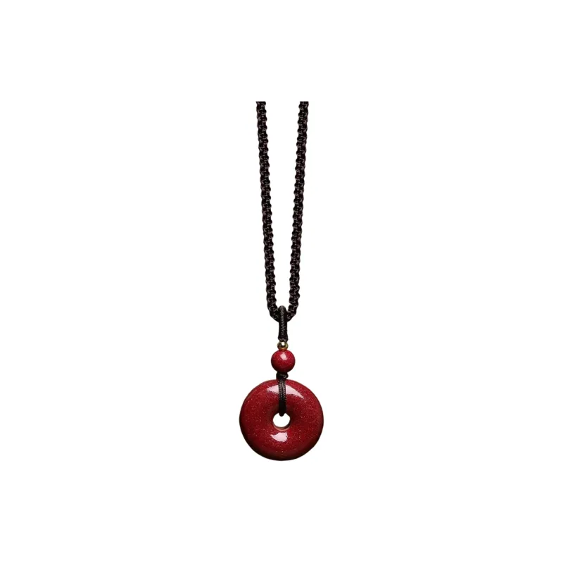 Emerald Reconstructed Cinnabar Necklaces Unisex-6