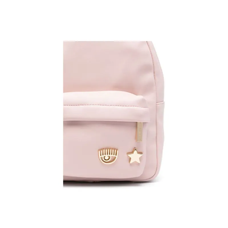 CHIARA FERRAGNI Eyelike Polyurethane Resin Backpack Women's Light Pink-3