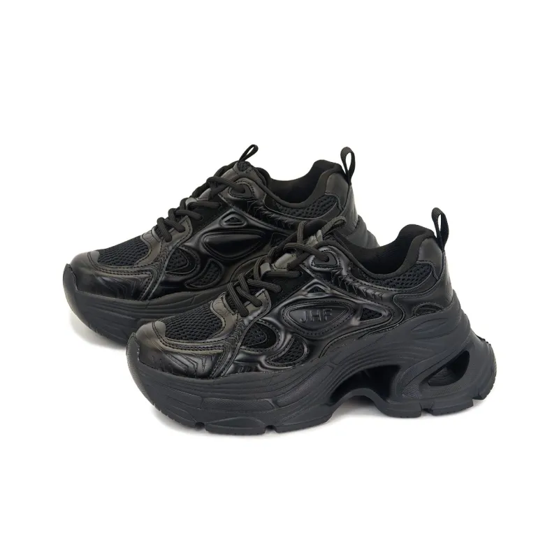 JEHURFIE Breathable Moisture Wicking Lightweight Height Increasing Low Top Chunky Sneakers Women's-5