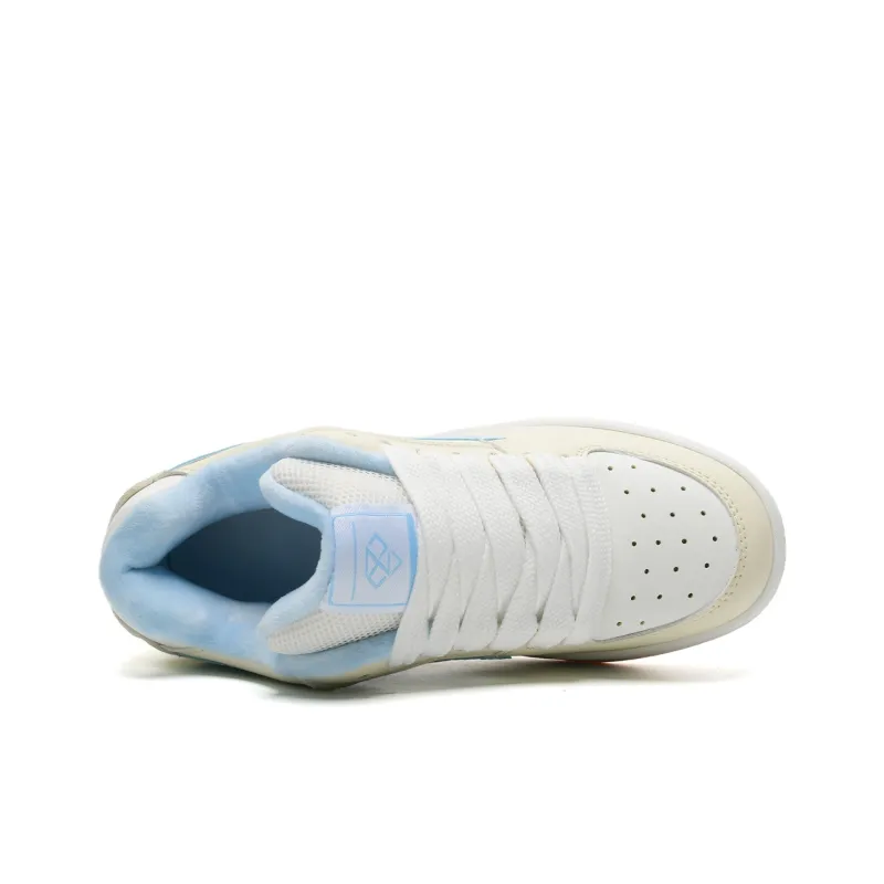 Anime Story Thermal, Slip Resistant, And Abrasion Resistant Coverage Low Top Skateboard Shoes Unisex Cream Blue-3
