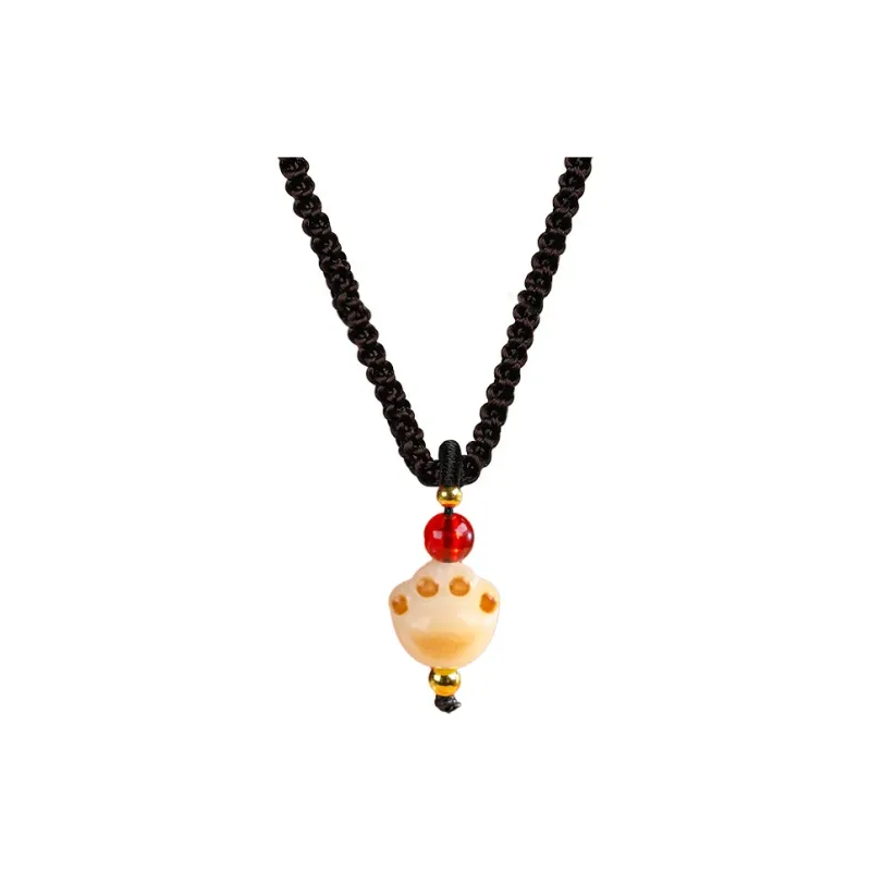 XUWU White Jade Bodhi Necklaces Unisex-0