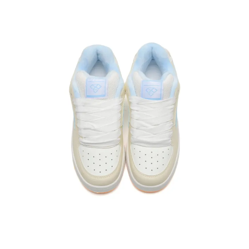Anime Story Thermal, Slip Resistant, And Abrasion Resistant Coverage Low Top Skateboard Shoes Unisex Cream Blue-4