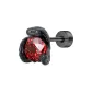 Snake-Shaped Red Rose Stud Earrings[Single]