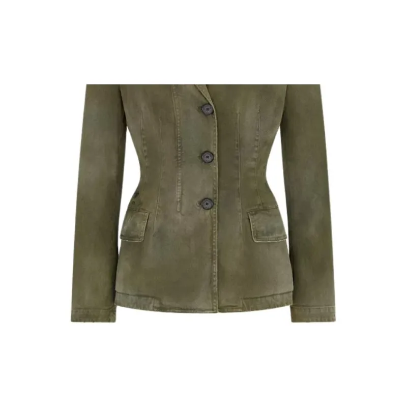 DIOR Jackets Coats Women's Green-3