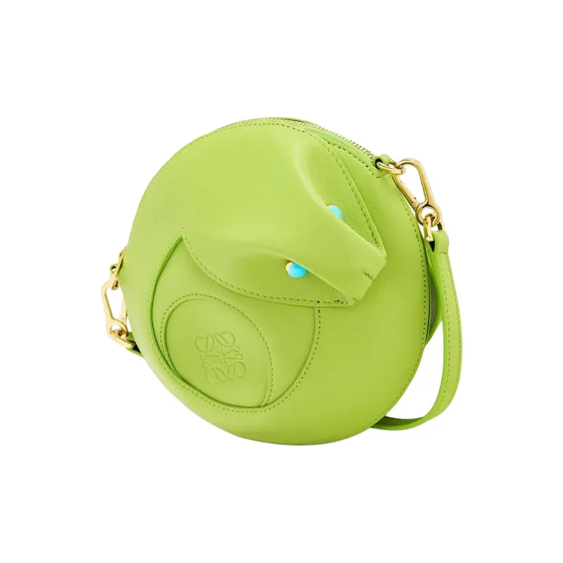LOEWE Cow Leather Shoulder Bag Women's Pea Green-2