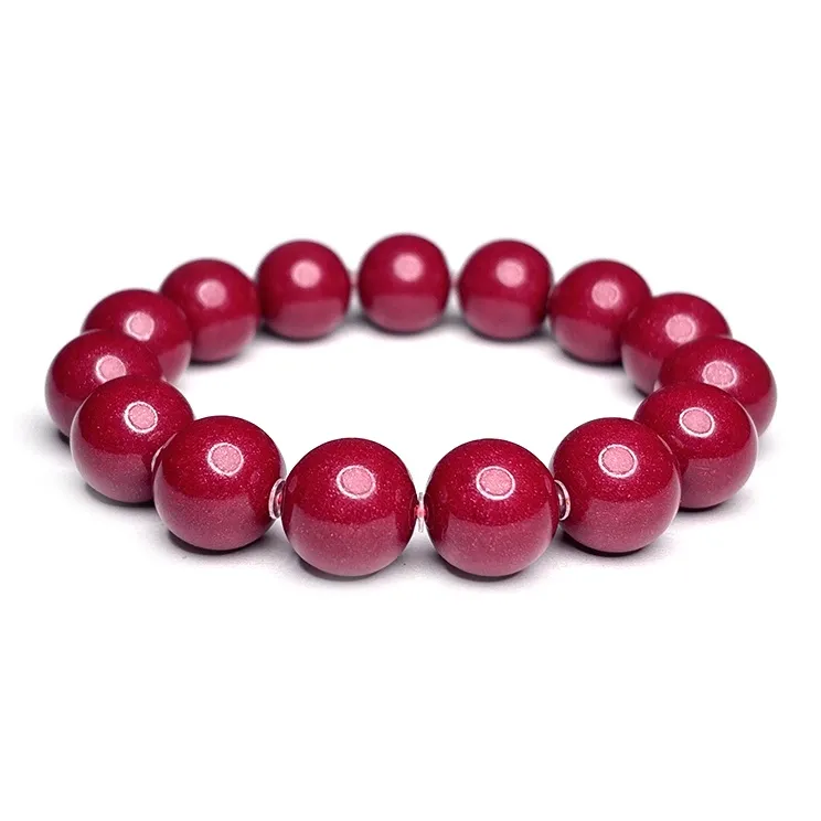 MOUNTAINS AND MANS Cinnabar New Chinese Style Good Luck Beaded Bracelet Men's-2