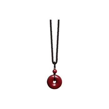 Emerald Reconstructed Cinnabar Necklaces Unisex