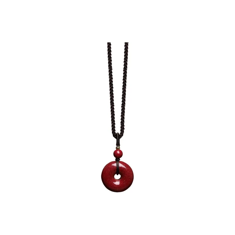 Emerald Reconstructed Cinnabar Necklaces Unisex-0