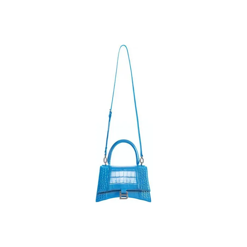 Balenciaga Hourglass Calfskin Hourglass Bag Shoulder Bag Crossbody Bag Small Size Women's Blue-1