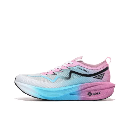 CALOMAX Low Top Carbon Plate Casual Marathon Training Long Distance Running Sprint Running Shoes Unisex Blue Pink