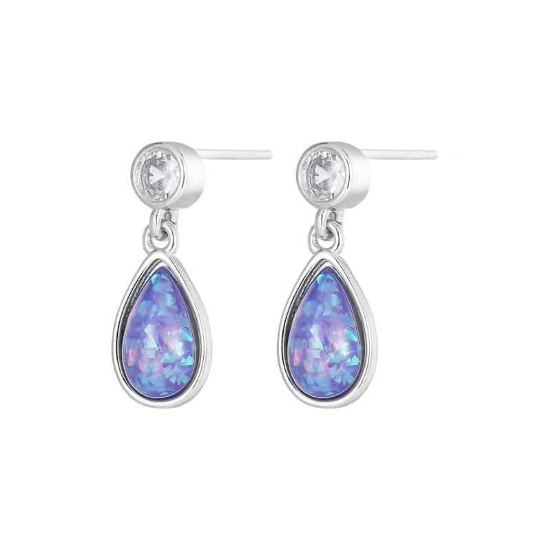 MISS XIA JWY S925 Silver Stud Earrings Women's-0