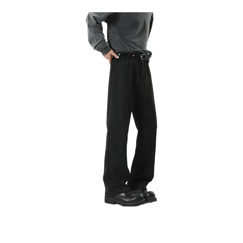 TESTUNG Fashion Casual Pants Unisex Classic Black-12