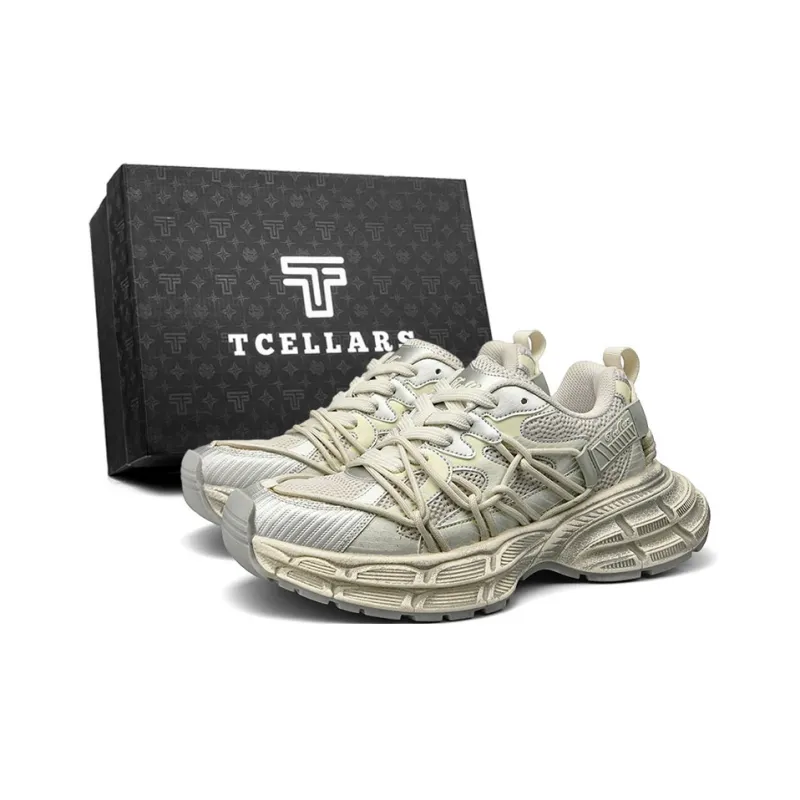 TCELLARS Cushioning, Abrasion Resistant, Height Increasing Low Top Chunky Sneakers Men's-3