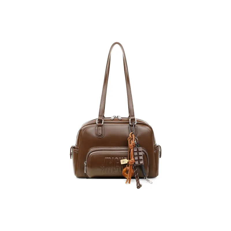 Disney Mickey Series PU Leather One Shoulder Underarm Handbag Regular Women's Brown-6