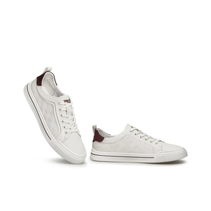 ZRO Skateboard Shoes Men Low Top White Blue/White Red-3